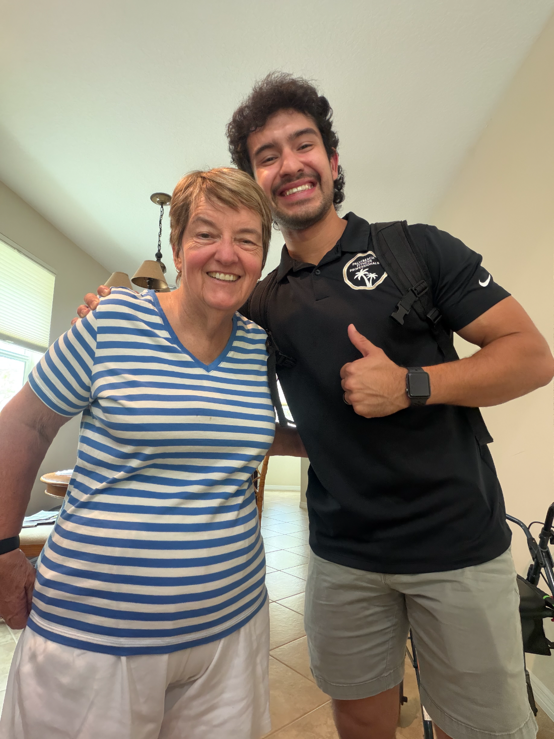 Susan with her PBFP coach after a session